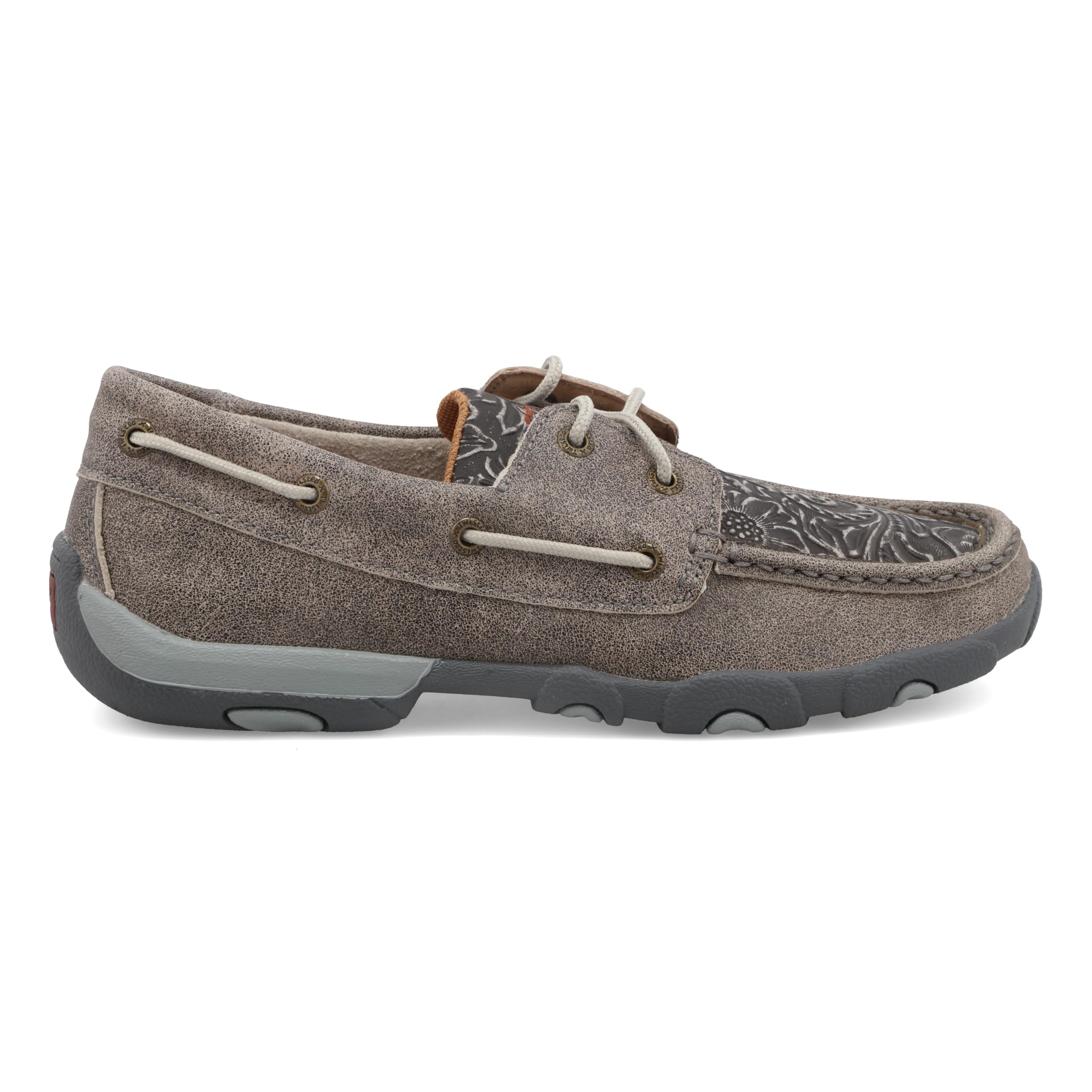 Twisted X Women's Comfortable Boat Shoe Driving Moc - Slip-Resistant Moc Toe Loafers for Casual Wear, Boating & Driving
