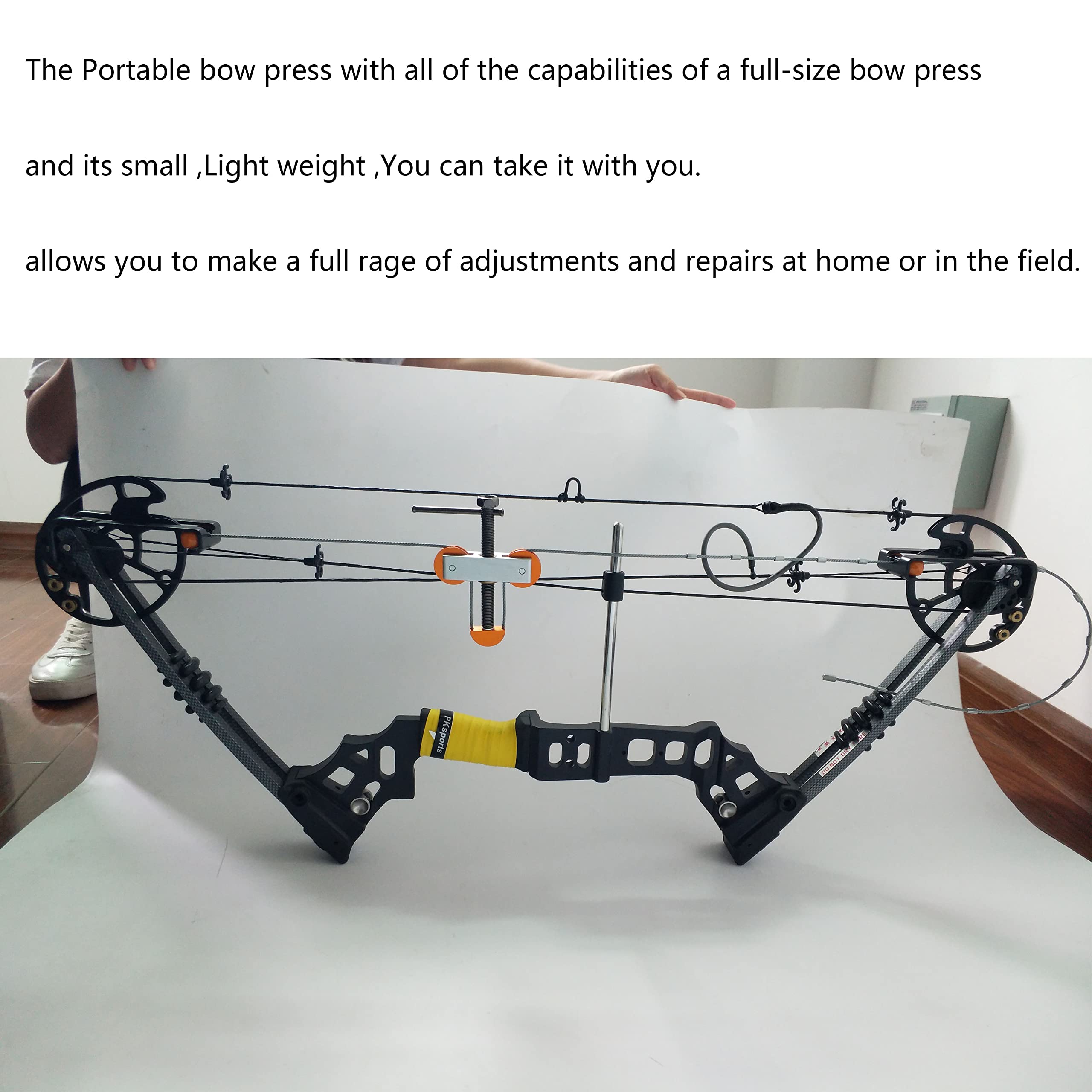 AMEYXGS Portable Bow Press for Compound Bows - Split Limb Fingers Bow String Replacement Tool | Perfect for Archery Maintenance, Hunting Gear Repair & Bow Tuning at Home or Range