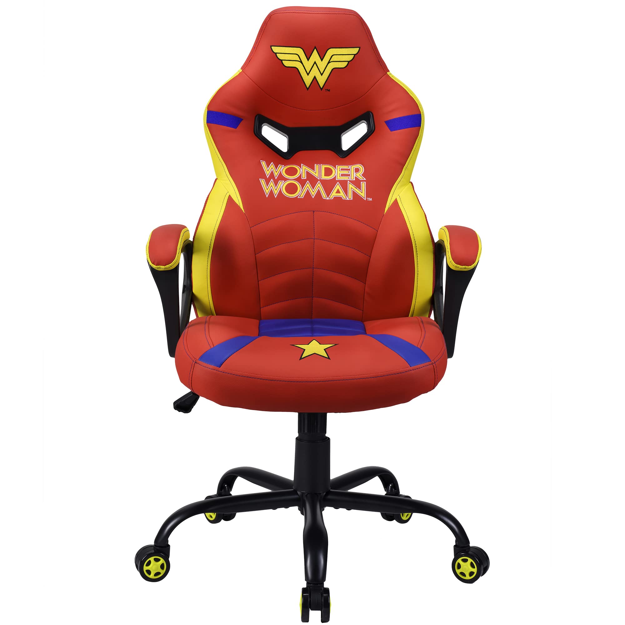 Subsonic Wonder Woman Junior Gaming Chair - Ergonomic Kids Gaming Seat for PC & Console - Perfect for Bedroom, Game Room & Home Office