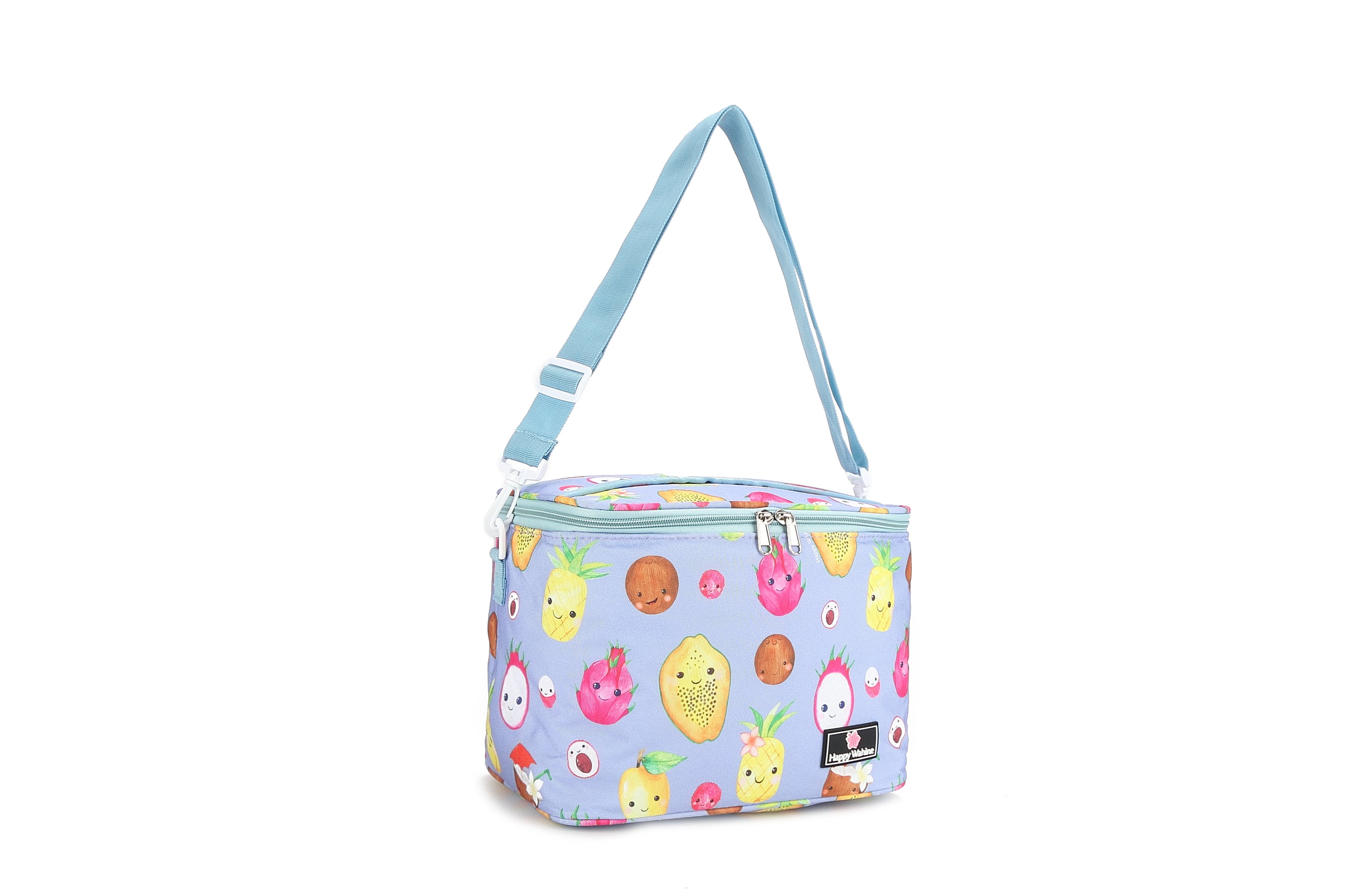 Hawaiian Fruits Insulated Cooler Tote Bag - Medium Size, Lavender Color - Perfect for Beach Picnics, Grocery Shopping & Outdoor Adventures