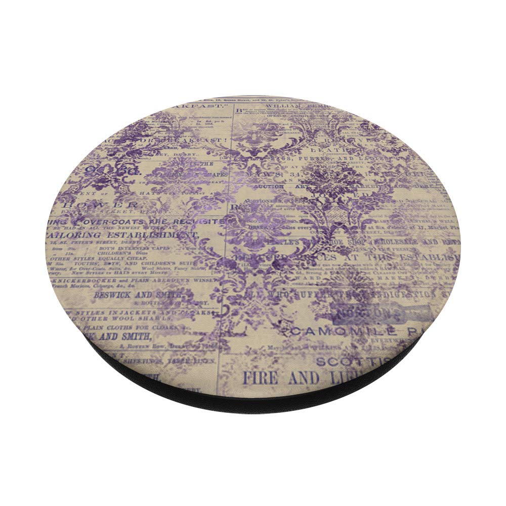 Lavender Ephemera PopSockets Phone Grip & Stand - Swappable Phone Holder for iPhone, Samsung, Tablets - Perfect for Work, Travel & Selfies