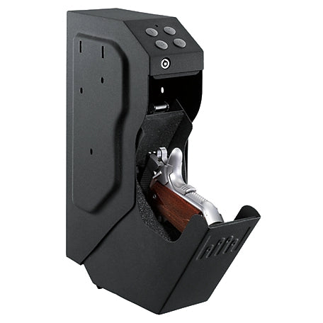 GunVault SV500 SpeedVault Quick Access Biometric Handgun Safe - Secure Pistol Storage for Home, Car & Nightstand - Fast Fingerprint Access for Emergency Protection