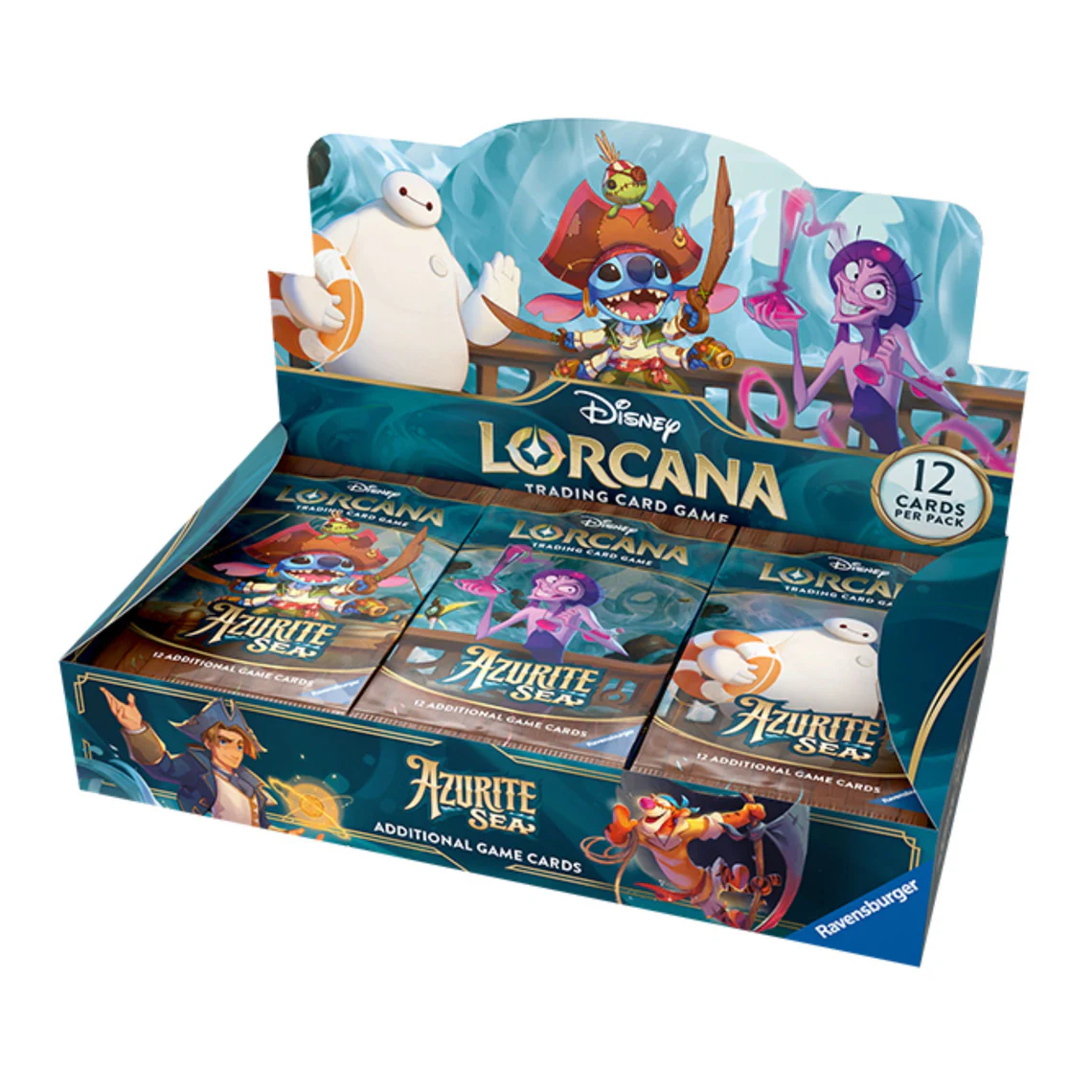 Disney Lorcana TCG: Azurite Sea Booster Display Pack of 24 Cards - Collectible Trading Card Game for Players & Fans | Perfect for Tournaments, Game Nights & Gift Giving