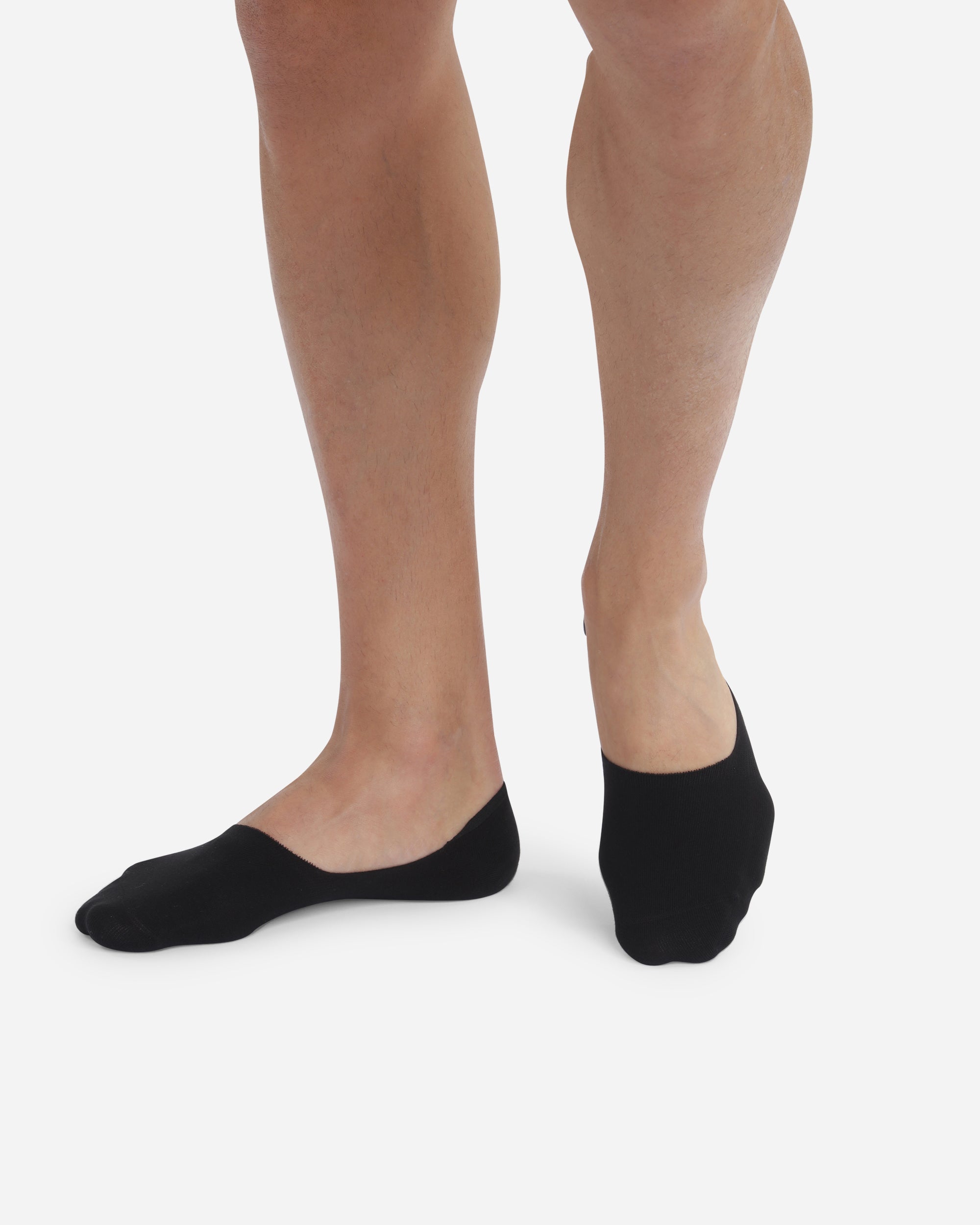 2 Pairs Black Cotton Foot Protectors for Men - Soft & Breathable Socks for Daily Wear, Sports & Work