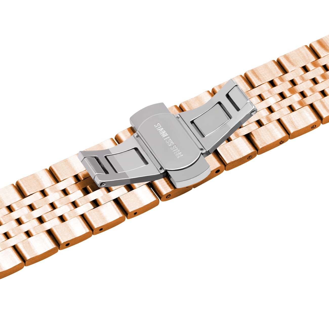 YISIWERA Stainless Steel Metal Watch Band for Apple Watch 49mm 45mm 44mm 42mm 41mm 40mm 38mm - Gold Silver Black Rose Glossy Strap Compatible with iWatch Series 8/7/6/5/4/3/2/1/SE/Ultra - Perfect for Workout, Office & Everyday Wear for Men & Women