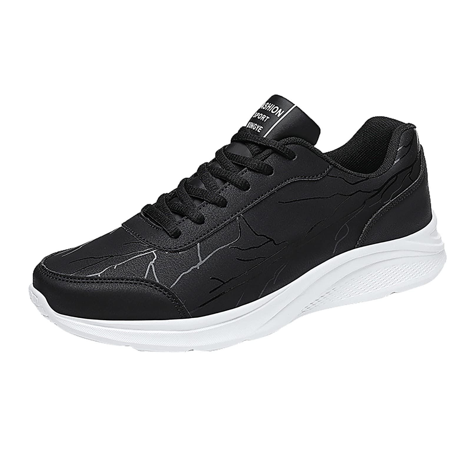 FlekmanArt Men's Platform Running Shoes - Waterproof EVA Non-Slip Athletic Shoes for Outdoor & Casual Wear - Plus Size Comfortable Sneakers for Jogging, Hiking & Daily Activities