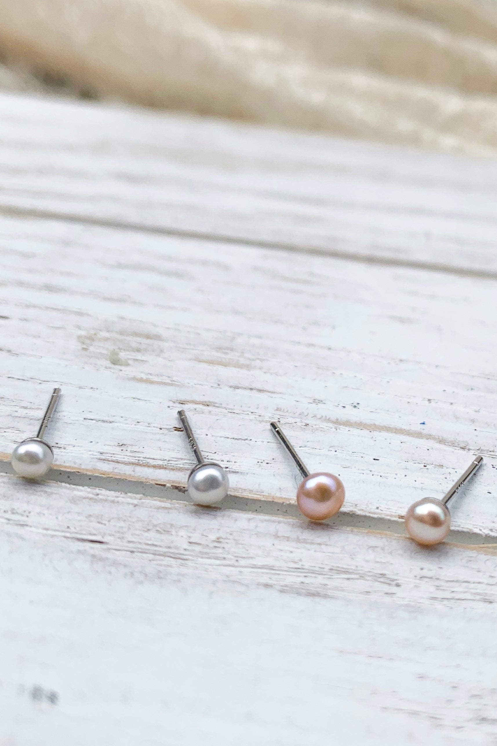 3mm Freshwater Pearl Stud Earrings for Women - Classic Elegant Bridal Party Gifts, Wedding Jewelry, Anniversary Present & Everyday Wear