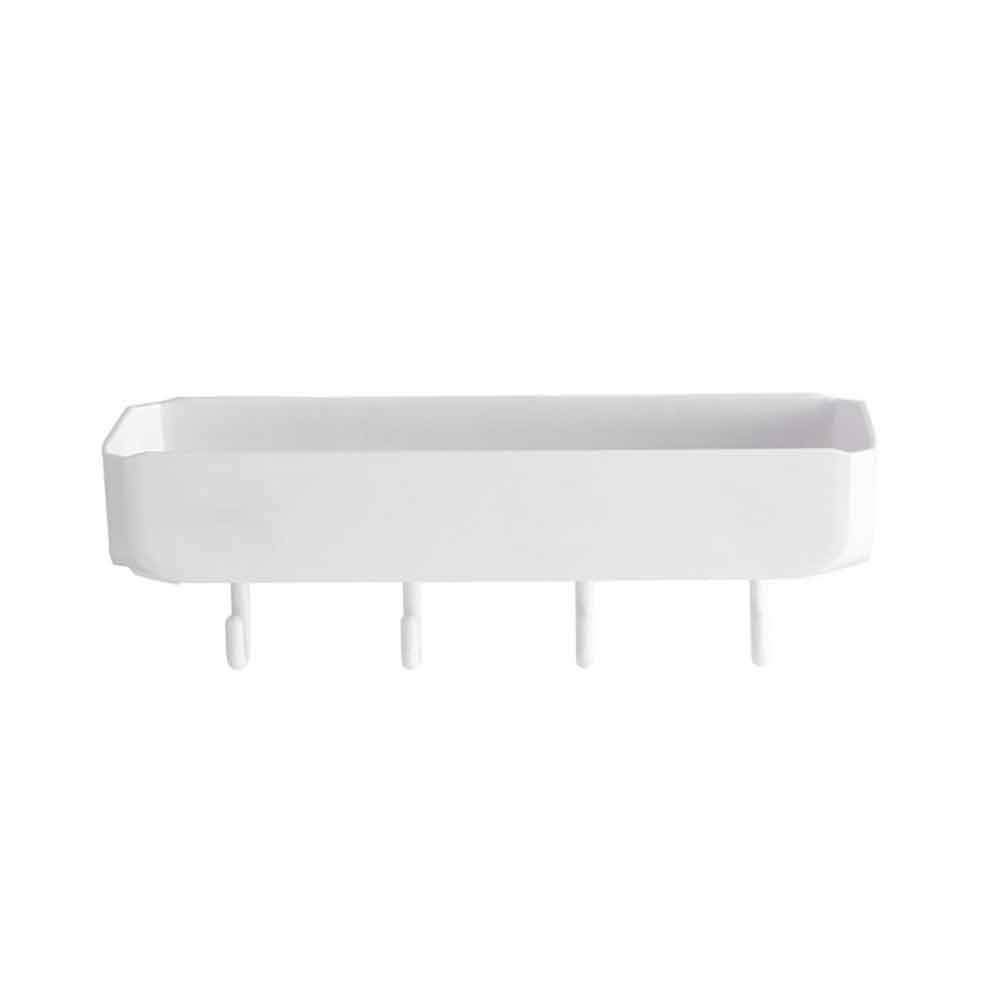 RENSLAT Bathroom Storage Rack - No Drill Wall Mounted Plastic Shelf for Toilet, Kitchen & Spice Organization (Color A) | Space-Saving Solution for Small Bathrooms & Compact Kitchens