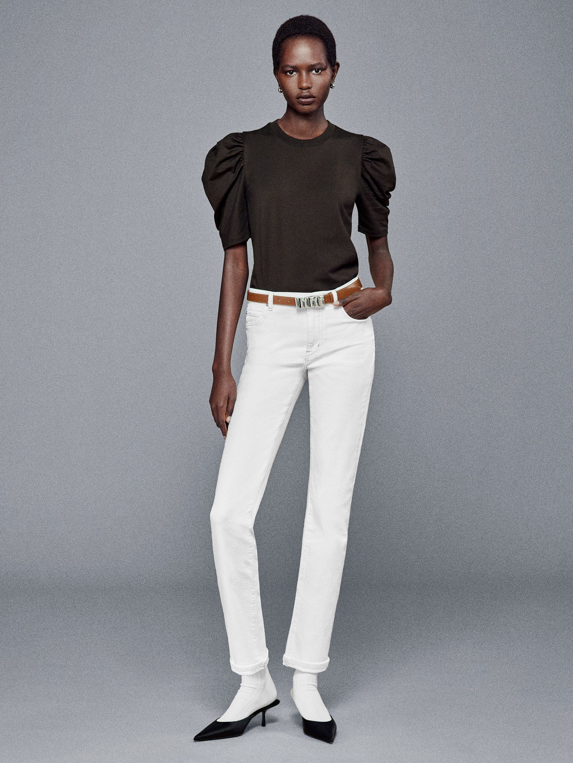 Premium Drape Tee in Espresso - Soft & Flowy Women's T-Shirt for Casual Wear & Layering