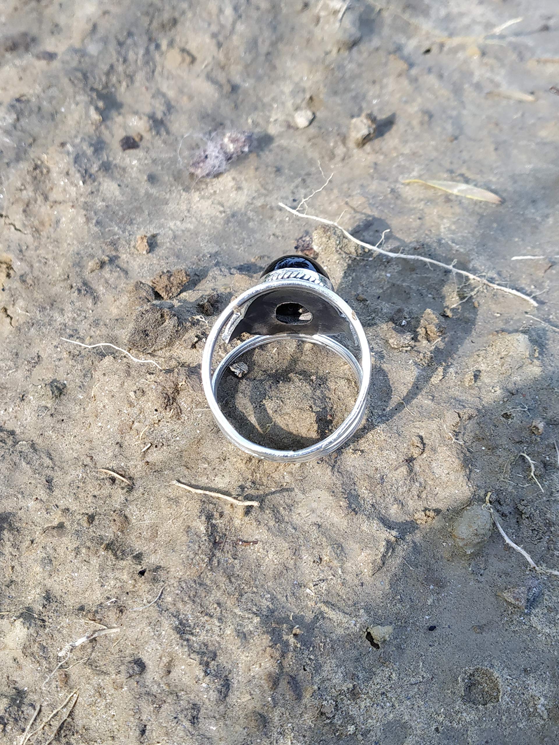 925 Sterling Silver Black Onyx Ring - Handcrafted Boho Gypsy Wedding Gift, Promise Ring & December Birthstone Jewelry for Bridesmaids | Unique Artisan Designer Ring for Women, Anniversary & Special Occasions