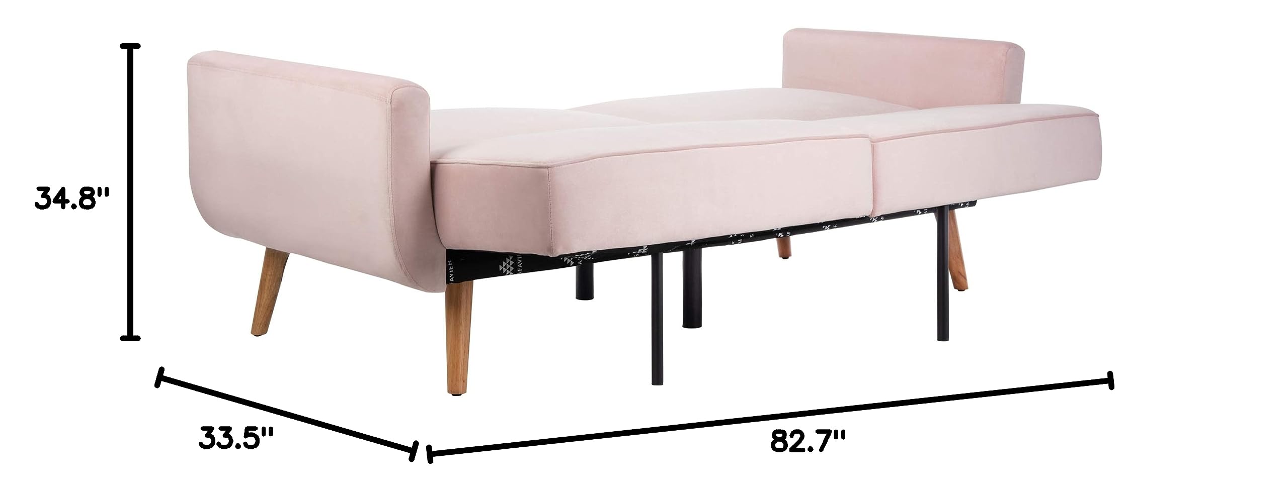 Safavieh Bushwick Grey & Brown Convertible Sofa Bed - 82.7