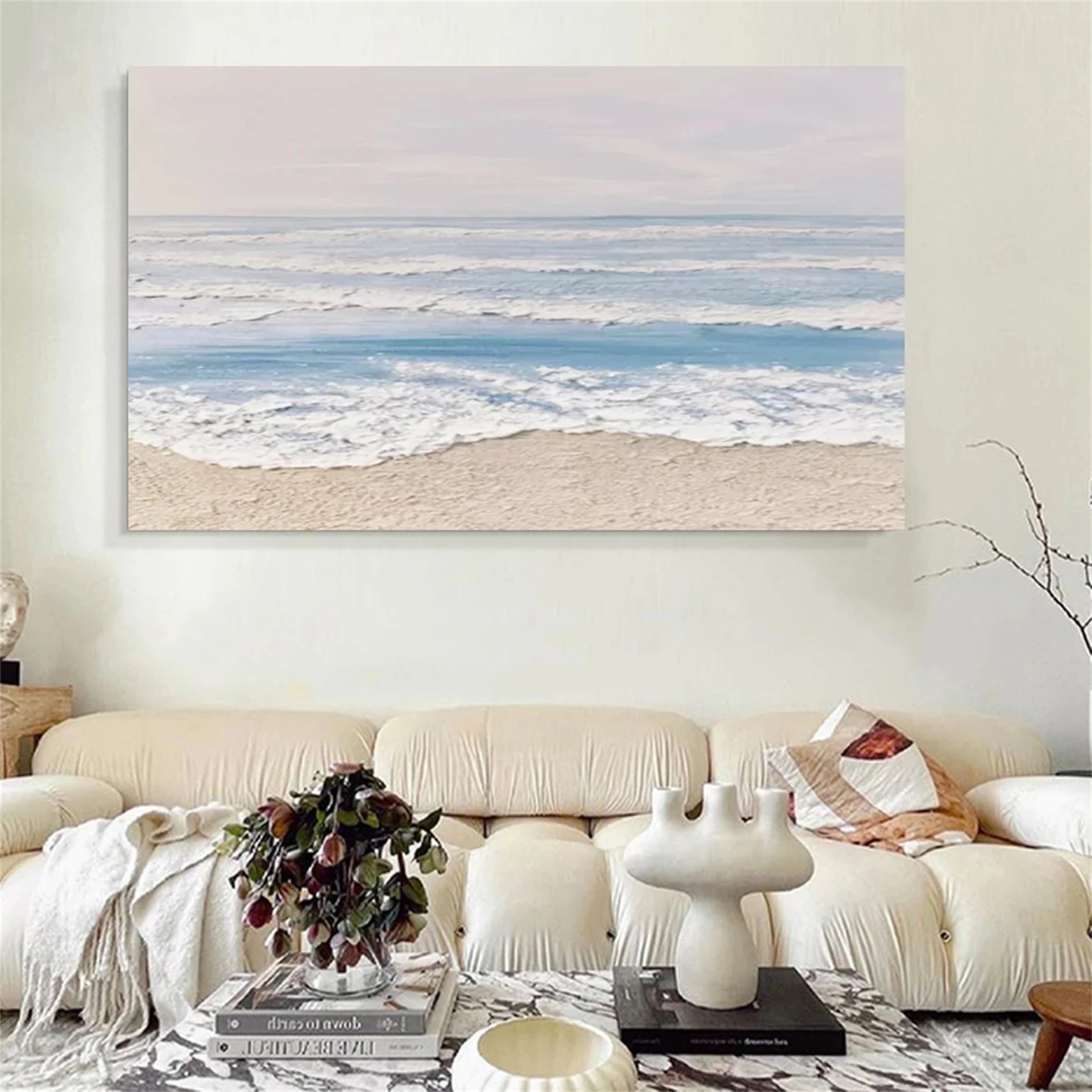 Ocean and Sky Painting #OS085 - Stunning Coastal Wall Art for Living Room, Bedroom & Office Decor