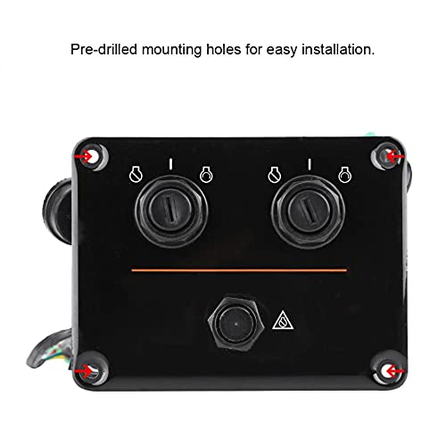 12V Dual Engine Key Switch Panel Main Twins Switch Control Assembly for Yamaha Outboard Engines 6K1-82570-13-00 - Marine Boat Accessories for Engine Control & Safety (Perfect for Fishing Boats, Speedboats & Watercraft)