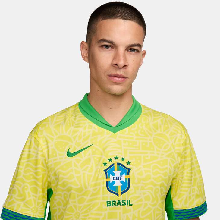 Nike Brazil 2024/25 Home Men's Soccer Jersey - Authentic Football Shirt for Fans & Players - Perfect for Matchdays, Training & Casual Wear