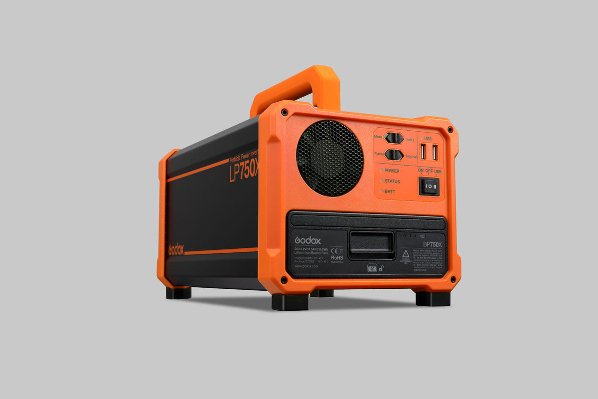 Godox LP750X 750W Portable Power Inverter for Camping, RV, Outdoor Adventures - 12V DC to 110V AC Converter with USB Ports & LCD Display