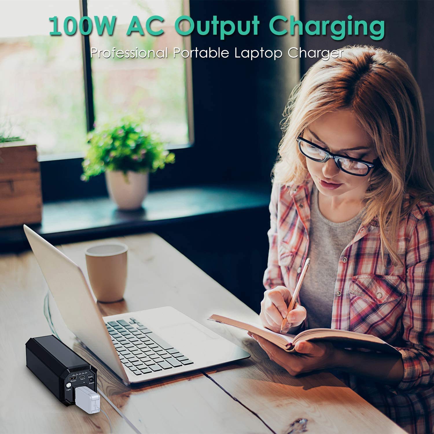 31200mAh Portable Laptop Charger with 100W AC Outlet - High Capacity USB C Power Bank for MacBook, iPhone, HP, Dell, Lenovo | Fast Charging External Battery Pack for Travel, Work & Emergency Power Backup (N5)