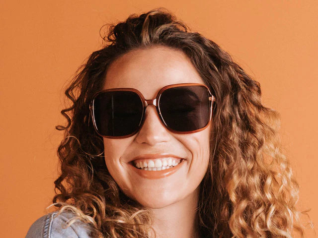 Charlotte Retro Polarized Sunglasses for Women - UV Protection, Lightweight & Stylish Brown Frames - Perfect for Driving, Beach & Outdoor Activities