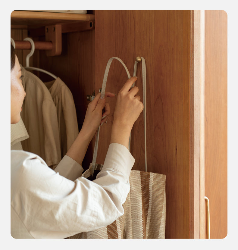 Solid Oak and Cherry Wood Wardrobe - Elegant and Durable Closet for Bedroom, Living Room, or Walk-In Closet Storage