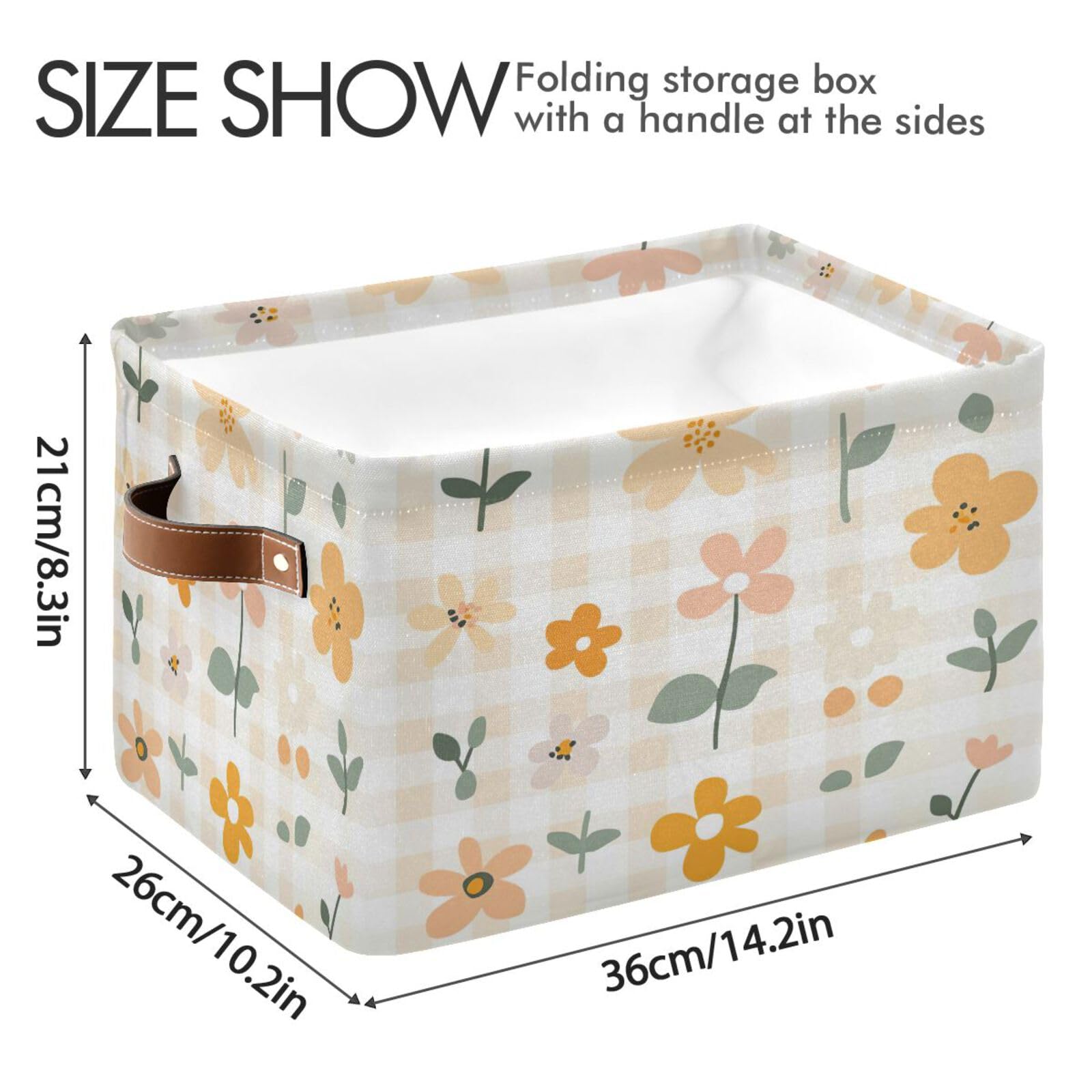 2-Pack Foldable Large Square Storage Baskets with Handles - Multi-Functional Closet Organizer for Toys, Books & Clothes | Perfect for Nursery, Bedroom & Playroom Organization