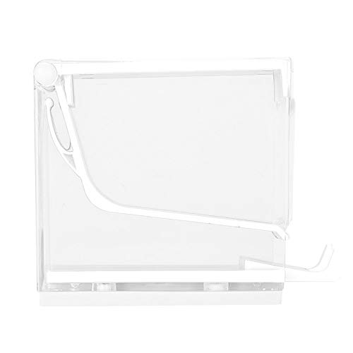 Press-Type Cotton Swab Storage Box with Roll Dispenser Holder - White Organizer for Cotton Swabs, Q-Tips & Beauty Tools | Perfect for Bathroom, Salon, Makeup Vanity & Travel Organization