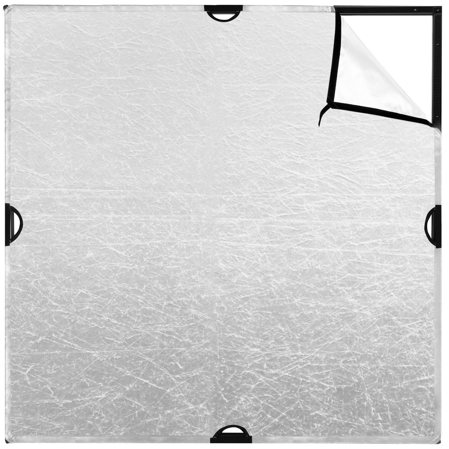 Scrim Jim Cine 2 in 1 Silver/White Bounce Fabric (4' x 4') - Professional Photography & Video Lighting Diffuser for Studio and Outdoor Shoots