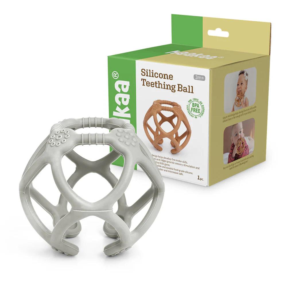 Haakaa Silicone Baby Teething Ball - Natural Pain Relief for Teething Babies, BPA-Free Chew Toy for Infants 6+ Months - Perfect for Soothing Sore Gums at Home or On-The-Go