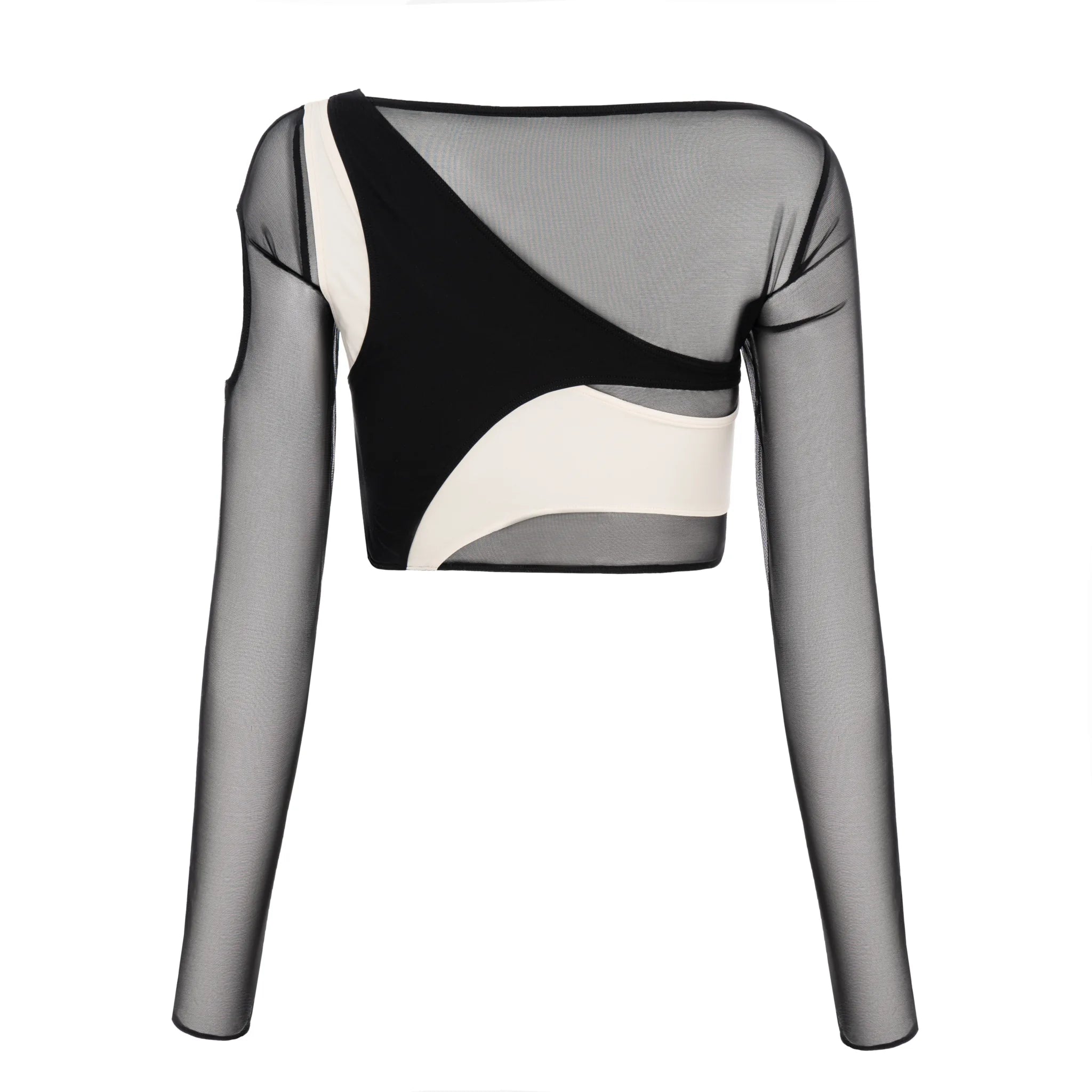 Stylish Hedonist Long Sleeve Top for Women - Black & Cream Colors - Perfect for Casual Outings, Office Wear & Evening Events