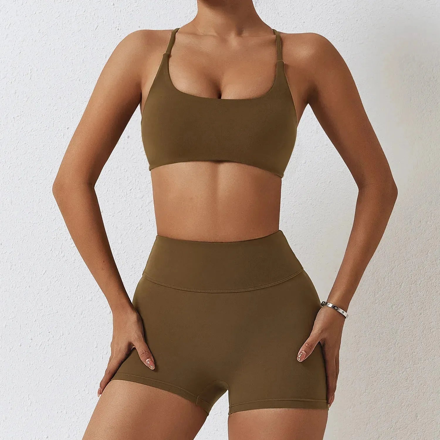 Seamless Yoga Set for Women - 2-Piece High Waist Leggings & Sports Bra Workout Outfit | Gym, Fitness, Yoga & Running Activewear