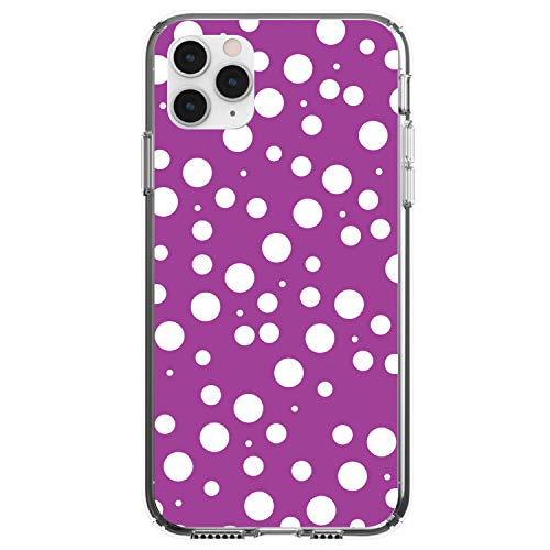 Fuchsia White Bubbles Polka Dots On Clear Case