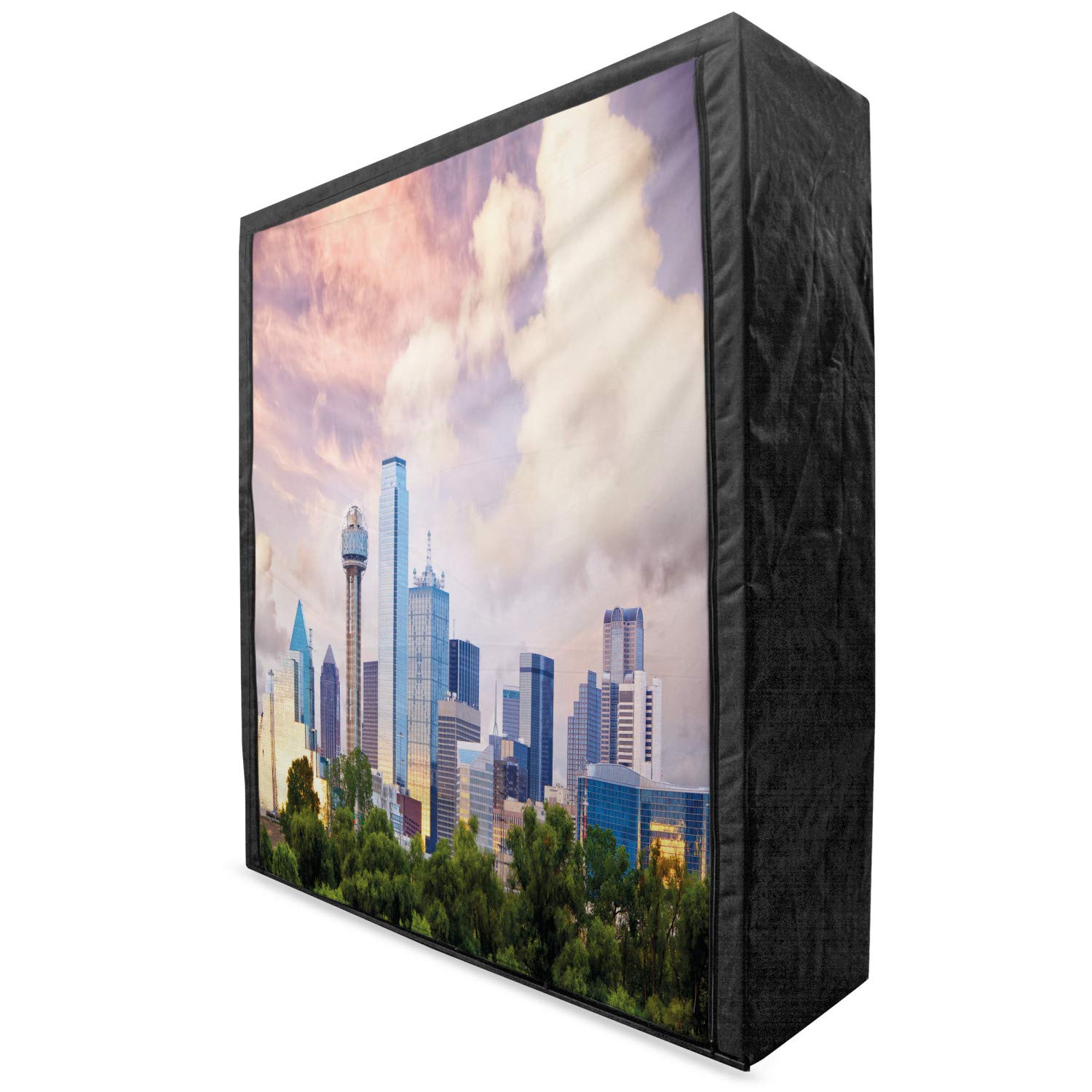 Ambesonne Portable Fabric Wardrobe Closet with Shelves - 59