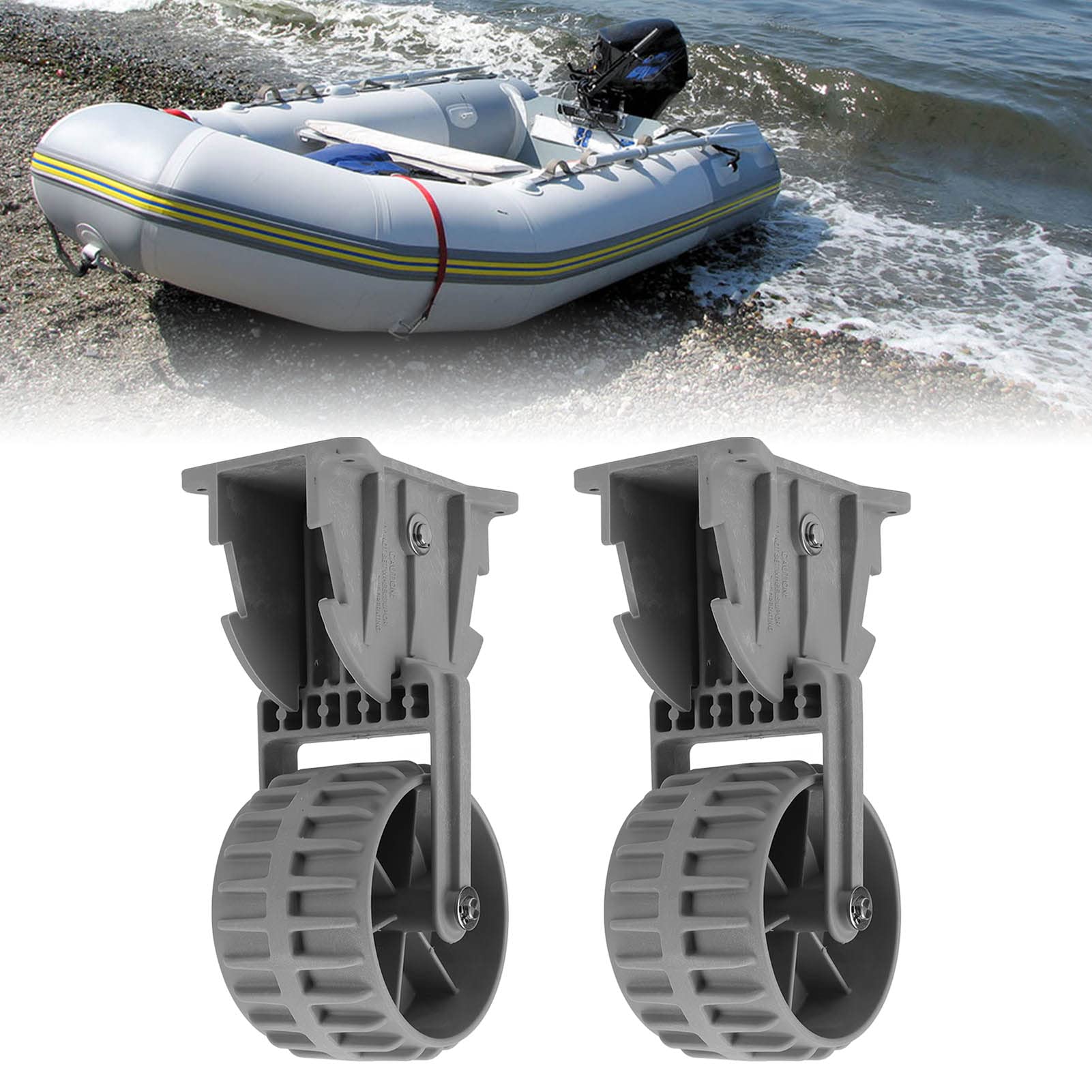 **Kadimendium Dinghy Wheels Kit - Compact Inflatable Boat Launching Wheels for Dinghy & Raft - Protect Your Boat from Damage - Perfect for Easy Launching & Retrieval**
