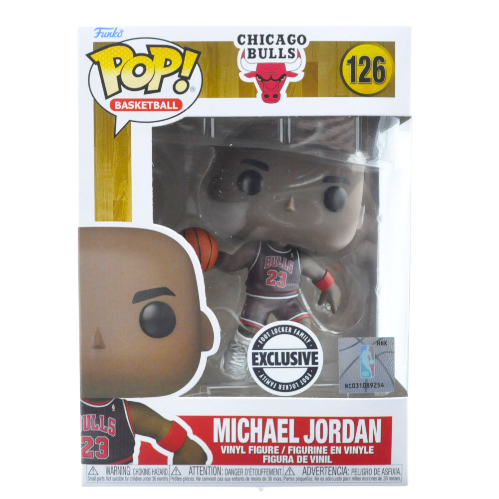 Funko Pop! Michael Jordan Chicago Bulls Black Pinstripes Vinyl Figure #126 - Foot Locker Exclusive NBA Collectible for Sports Fans & Memorabilia Enthusiasts