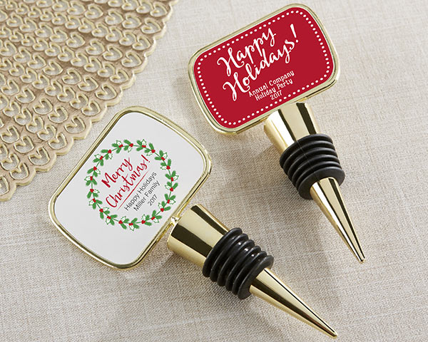 Personalized Gold Bottle Stopper - Elegant Wine Accessory for Christmas, Wedding & Party Gifts - Perfect for Wine Lovers & Home Entertaining