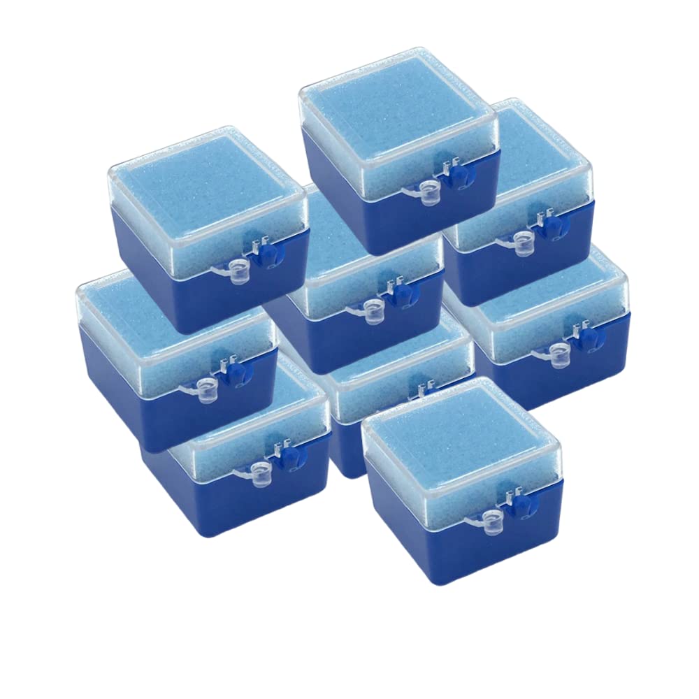 1000 Pcs Dental Crown Storage Boxes with Foam - 1 Inch Blue Denture Crown Veneer Organizer for Dental Lab & Clinic | Perfect for Dentists, Hygienists & Dental Technicians