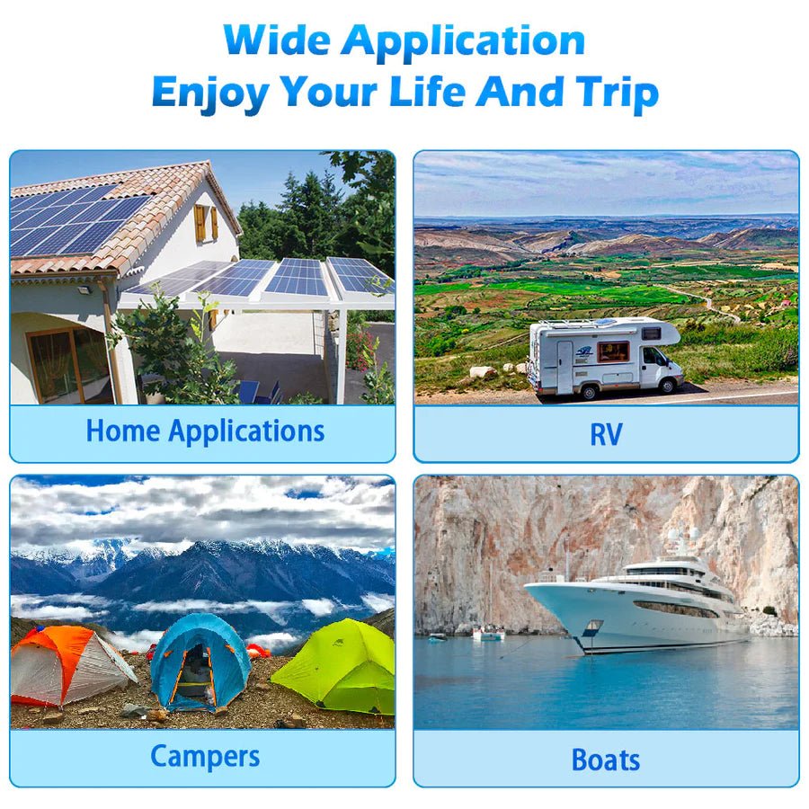 SunGoldPower 3000W 12V Pure Sine Wave Power Inverter with Built-in Charger - Perfect for RVs, Boats, Off-Grid Solar Systems & Emergency Power Backup