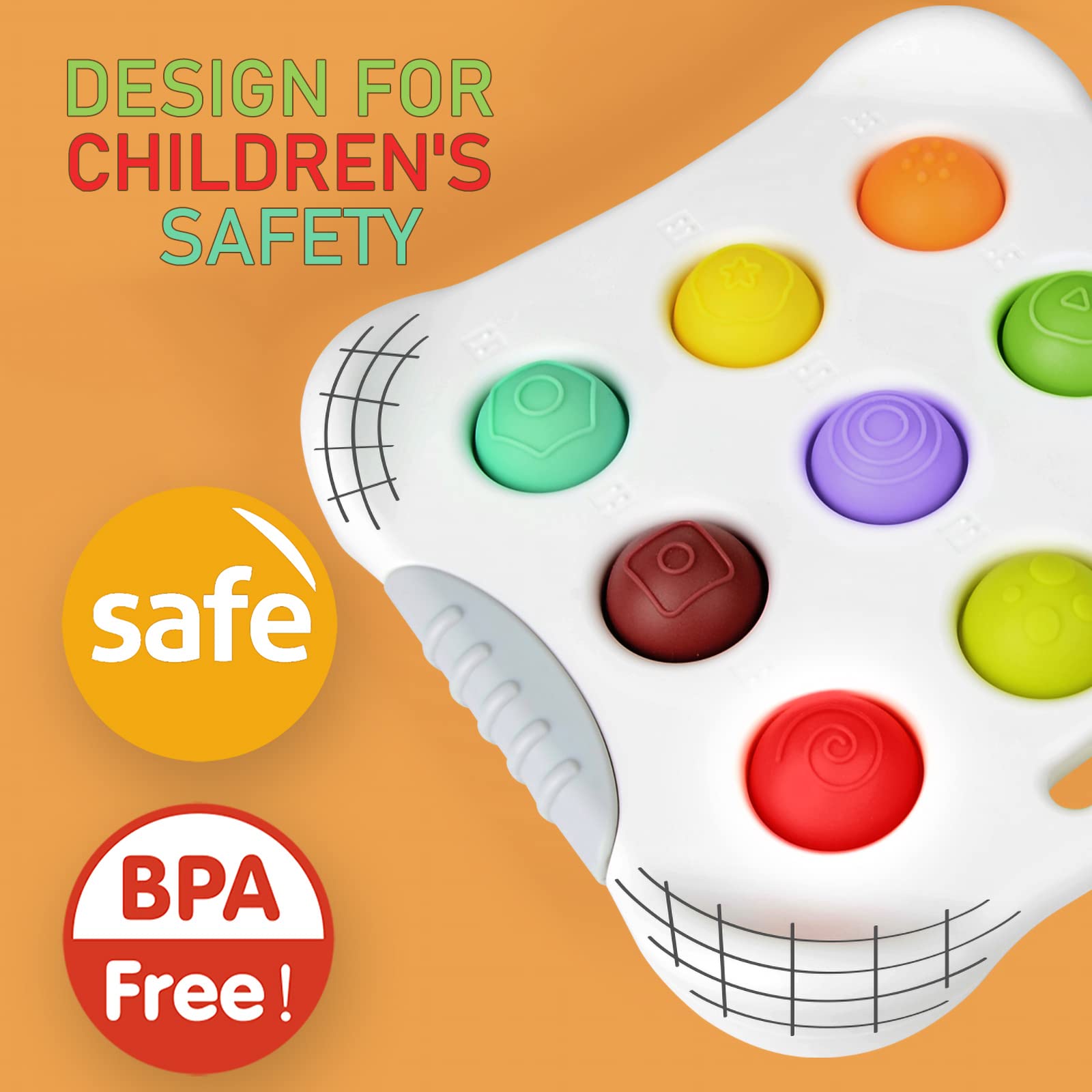 Dimple Fidget Sensory Toys for Autism Stress Relief - Montessori Educational Baby Toys for Toddlers 1-6 Years Old | Perfect for Calming, Focus & Early Development (Boys & Girls)