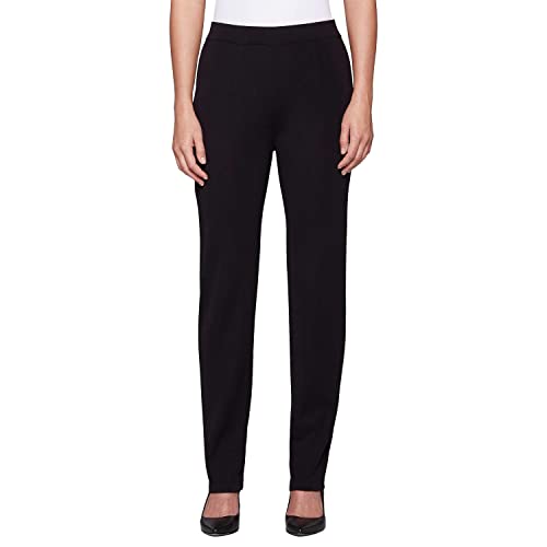 Petite Straight Leg Knit Pant, Black