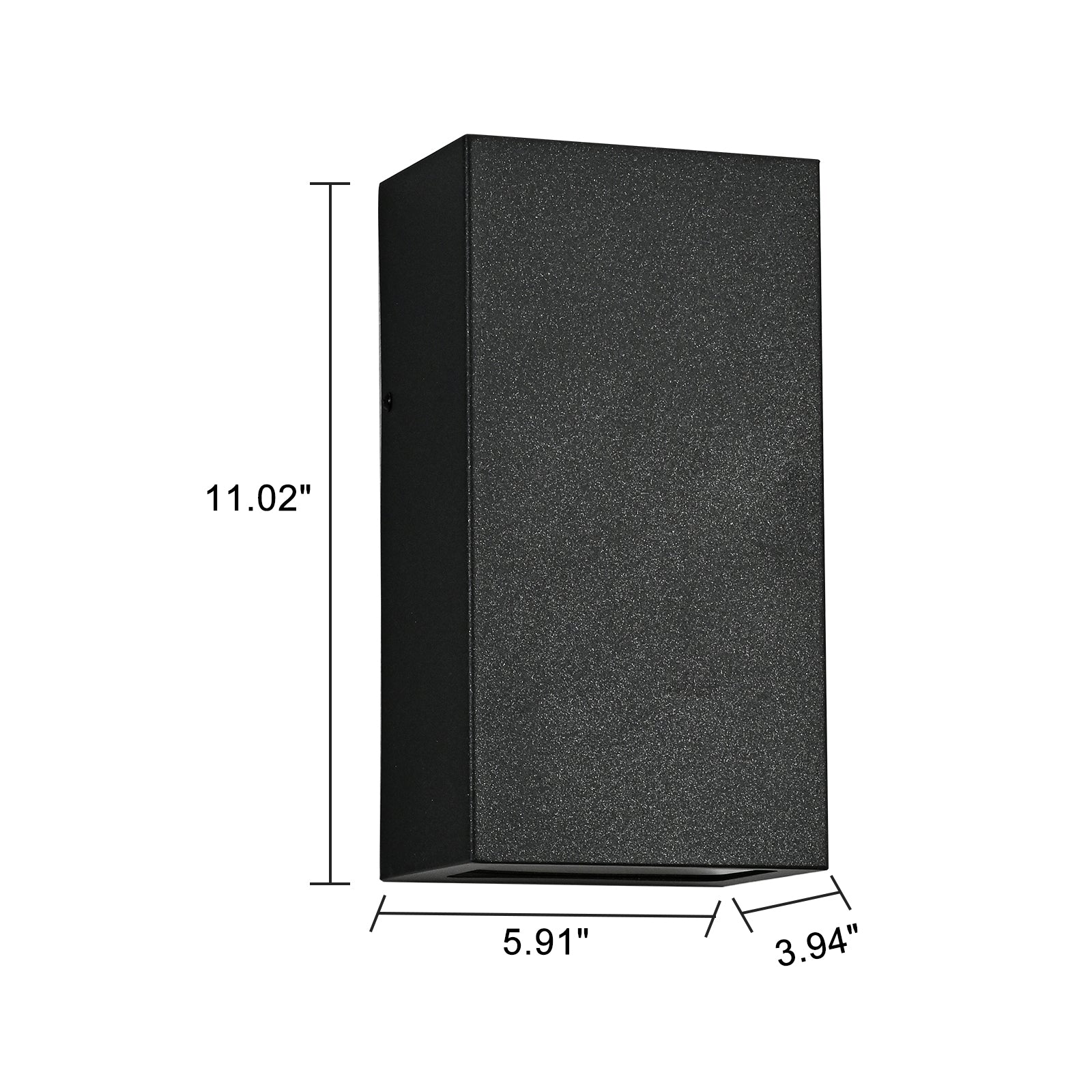 Glowlings 2-Light Modern 11-Inch Matte Black Outdoor LED Wall Sconce - Waterproof Porch Lighting for Patio, Garden, and Entryway