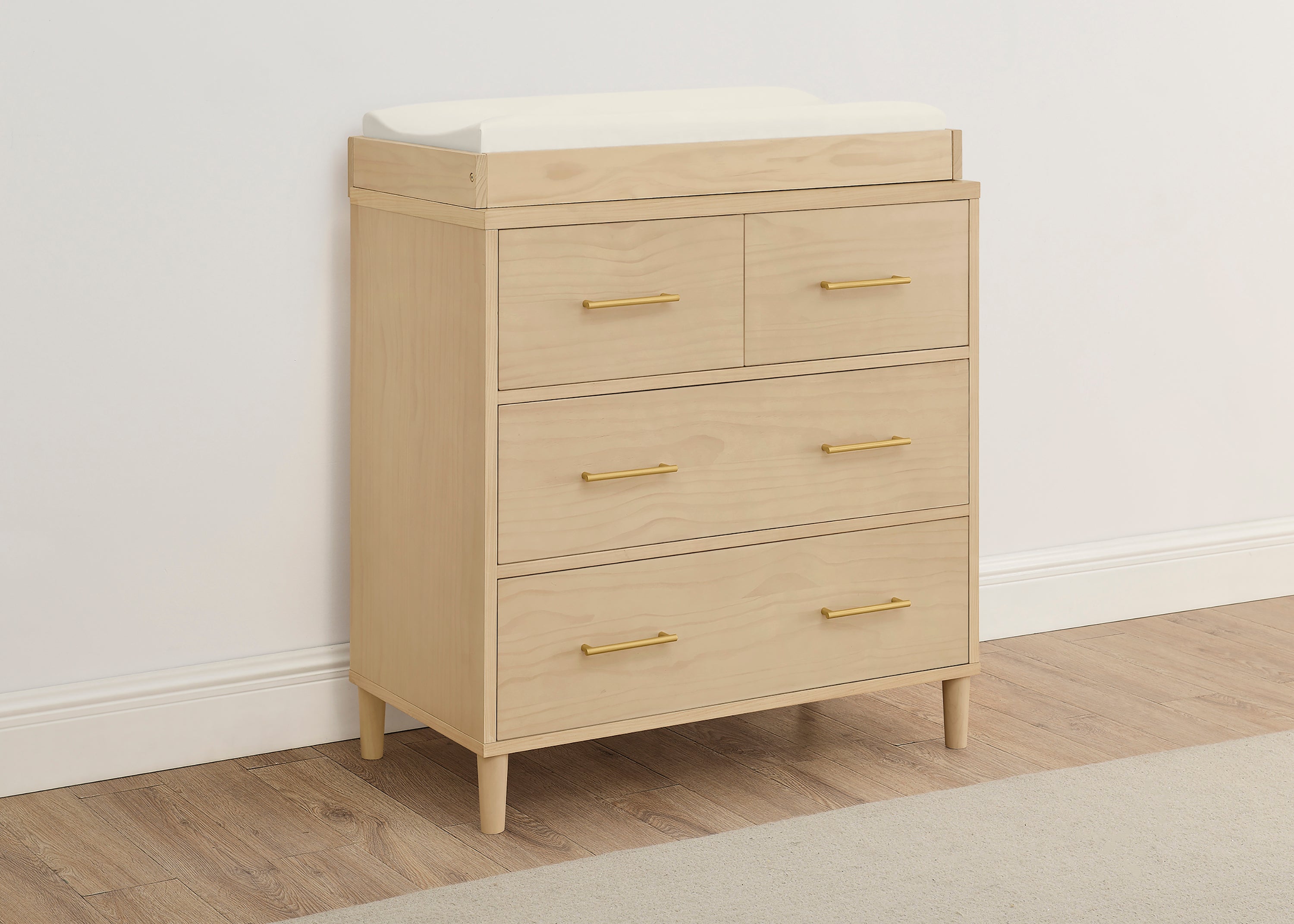 Classic 4 Drawer Dresser with Changing Top & Interlocking Drawers - Nursery Furniture for Baby Essentials Storage & Organization - Perfect for Baby Rooms, Daycare Centers & Nursery Decor