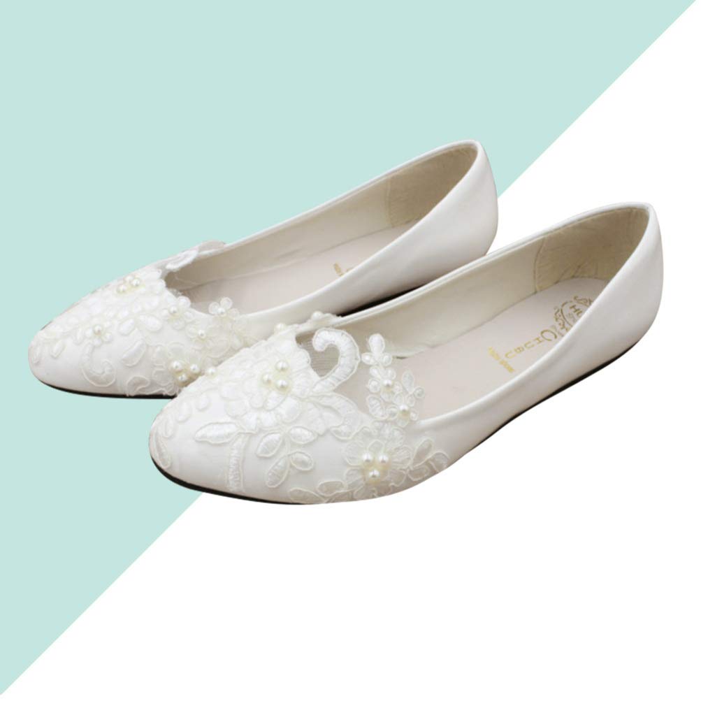 Women's Ballet Flats - Comfortable Lace Wedding Shoes for Bride, Bridesmaids & Formal Occasions | Perfect for Weddings, Parties & Office Wear