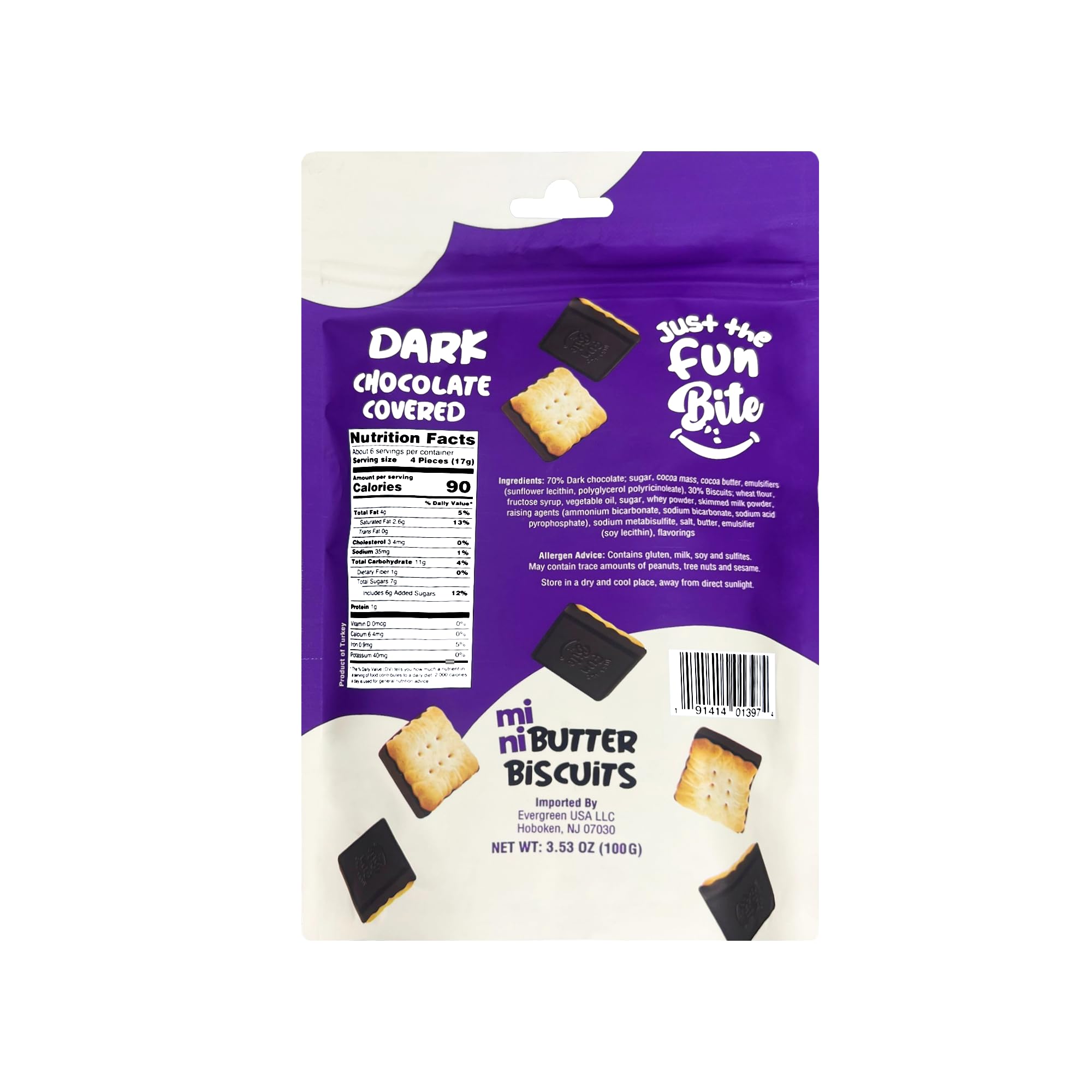 Just The Fun Part Mini Butter Biscuits Bites - Crunchy Snack, Resealable Bag, 3.53 oz (Pack of 3) Variety Pack - Perfect for Lunchboxes, Office Snacks & On-The-Go Treats