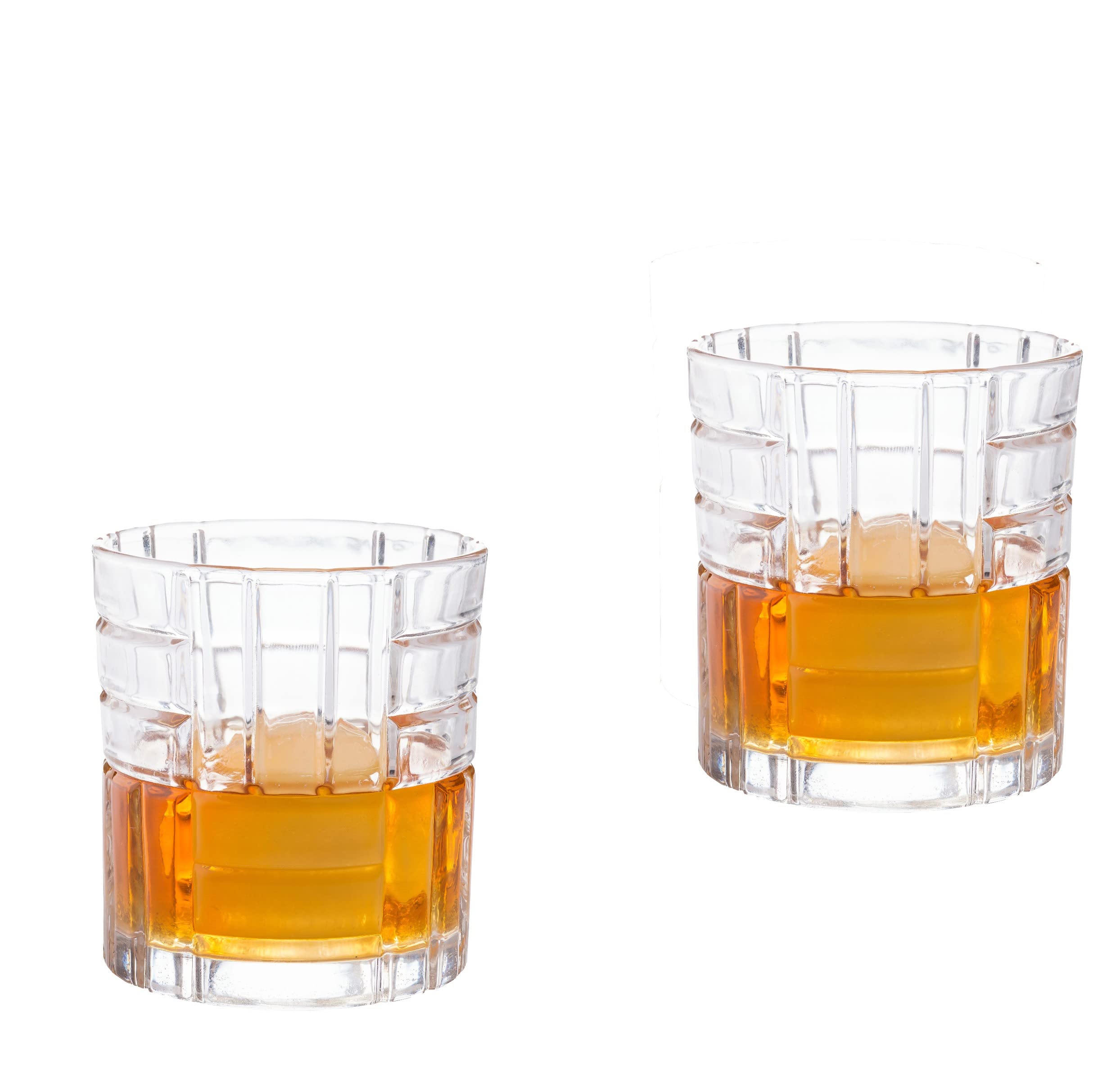 Bezrat 6-Piece Whiskey Glass Set - 10 oz Scotch & Bourbon Glasses for Cocktails & Gifts - Perfect for Home Bar & Parties