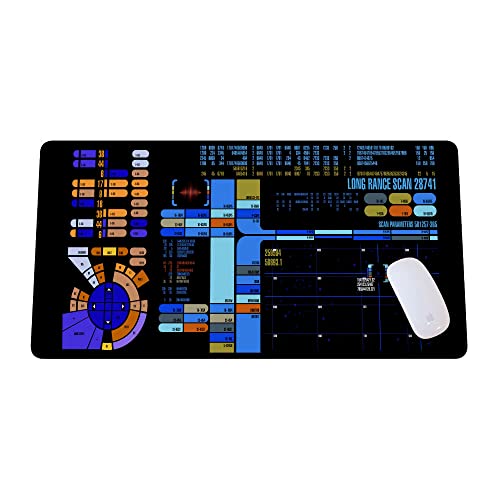 Sci-Fi Control Console Display Desk Mat - Large Gaming Mouse Pad for PC & Laptop | Non-Slip Computer Accessory | Perfect for Gamers, Office & Streaming Setup | Star Trek Inspired Gaming Room Decor