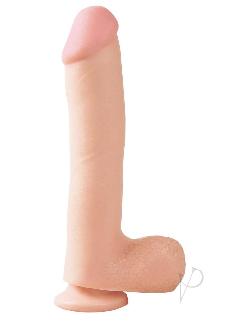 Basix Dong Suction Cup 10 Inch Vanilla - Premium Adult Toy for Couples & Solo Play - Perfect for Shower, Bedroom & Travel Use