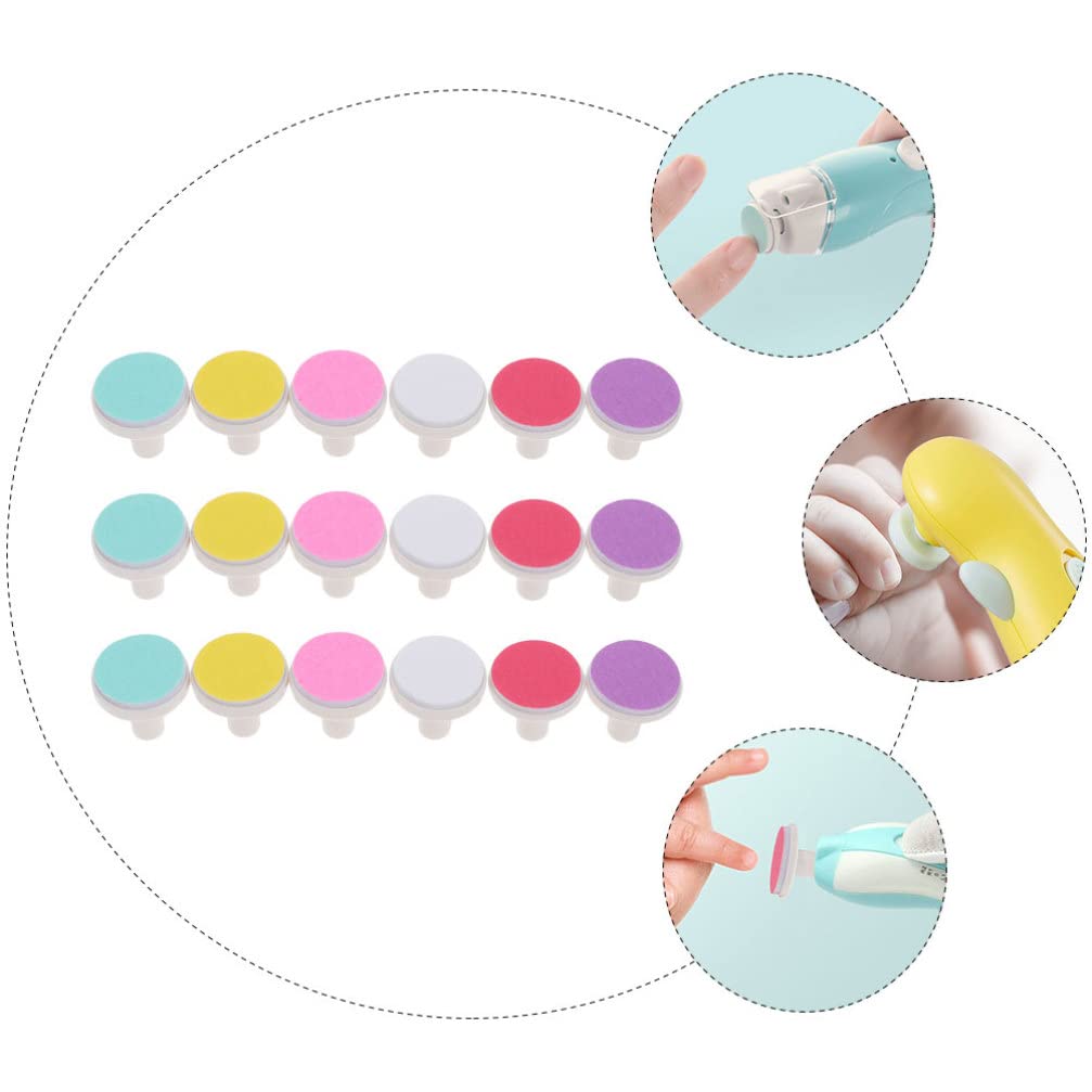 18-Piece Electric Nail File Replacement Pads Set - Nail Grinding Heads & Buffing Pads for Manicure, Pedicure & Nail Care - Compatible with Most Electric Nail Trimmers - Perfect for Home Salon, DIY Nail Art & Professional Use