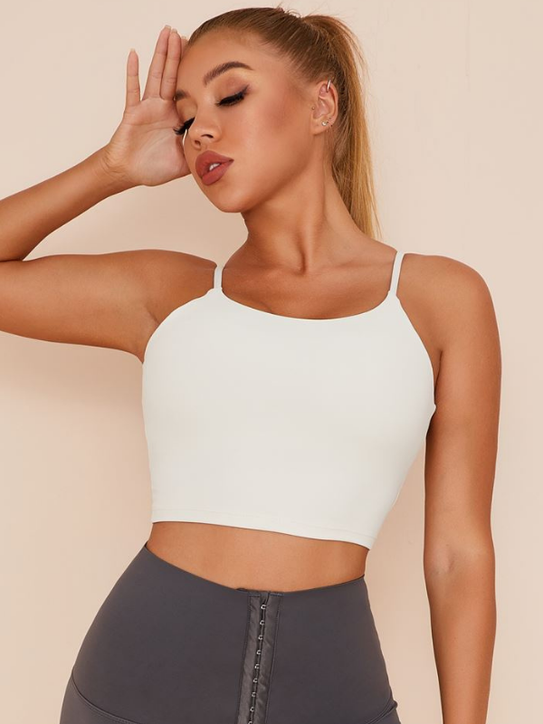 ZASUWA Women's Solid Color Ribbed Bras - Comfortable Wirefree Support for Everyday Wear, Yoga & Lounge
