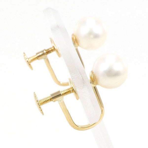 18K Yellow Gold Pearl Earrings for Women - Classic Elegant Stud Earrings with Freshwater Pearls - Perfect for Weddings, Parties & Everyday Wear