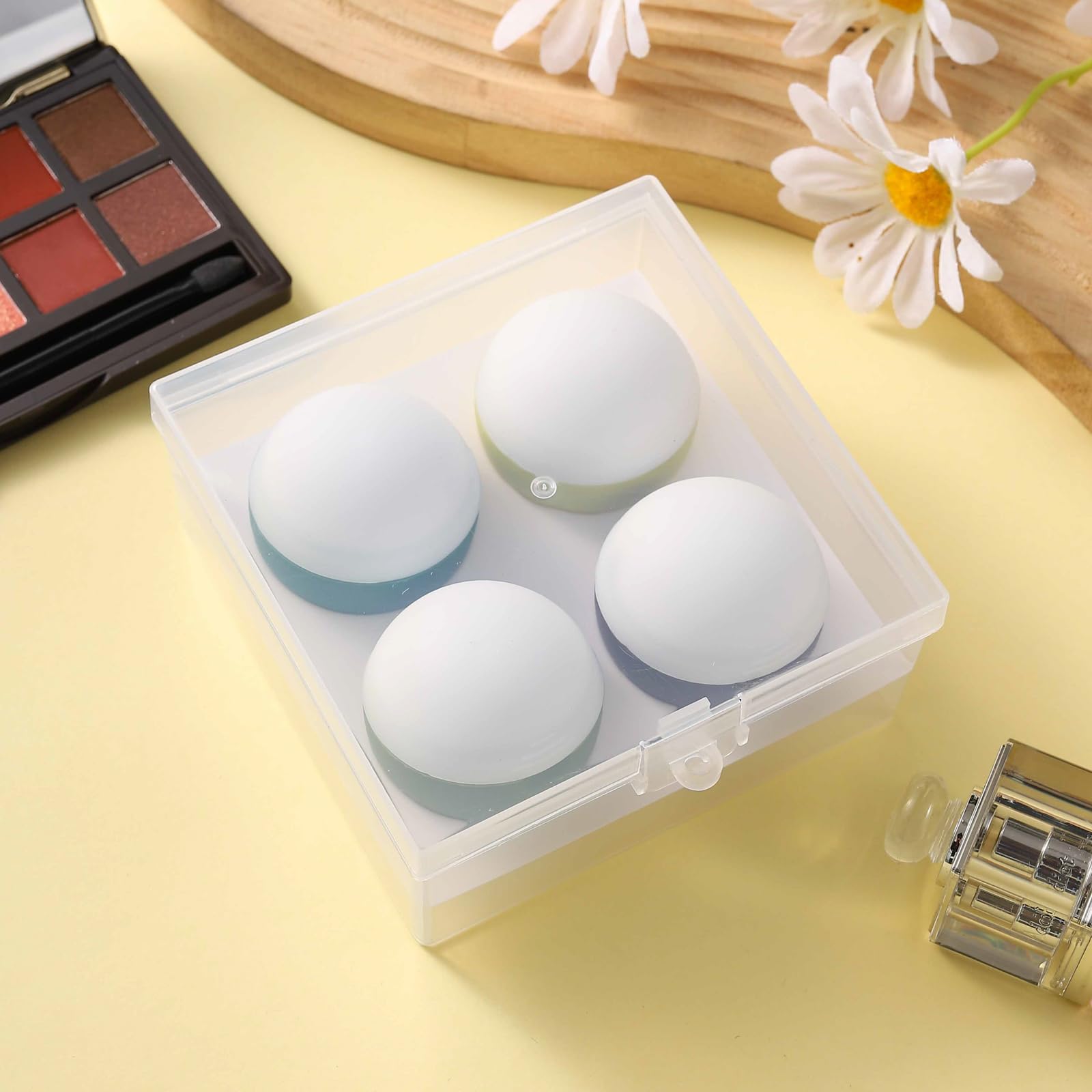 3oz TSA Approved Travel Size Toiletries - Leak-Proof Silicone Cream Jars for Cosmetic, Face & Body Care - Perfect for Airplane Carry-On, Gym Bag & Vacation Essentials (Style 4)