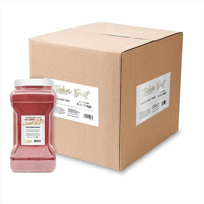 Wholesale Burgundy Red Tinker Dust® Glitter for DIY Crafts, Nail Art, and Party Decorations - Premium Cosmetic Grade Fine Glitter Powder