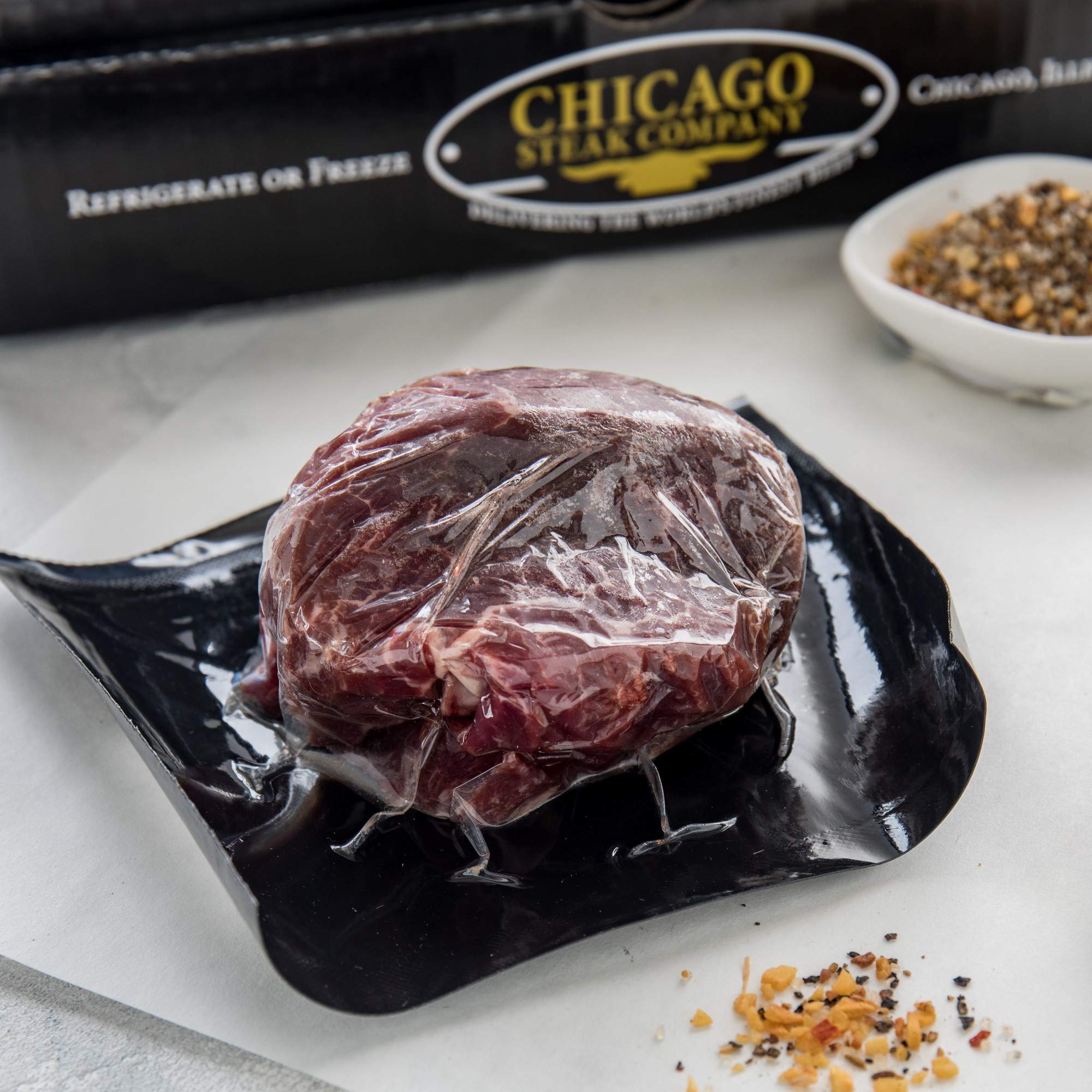 Premium Wet-Aged Filet Mignon Steak Gift Box - 4 (6 oz) USDA Prime Beef Filets with Steak Seasoning | Perfect for Grilling, Special Occasions & Gourmet Home Cooking | Chicago Steak Company Butcher's Choice